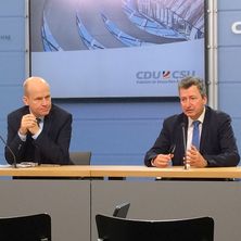 Pressekonferenz mit DRB Vorsitzenden Jens Gnisa, Unionfraktionschef Ralph Brinkhaus
